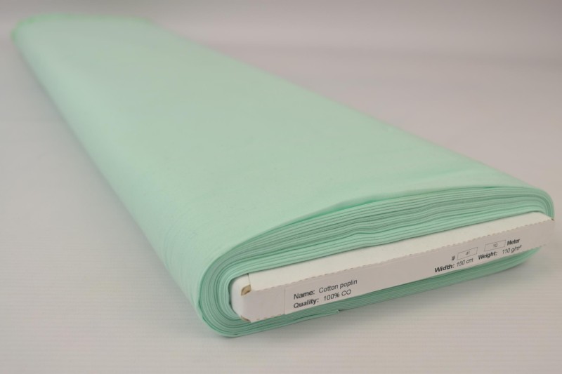 Popeline de Coton popeline de coton menthe clair, rouleau