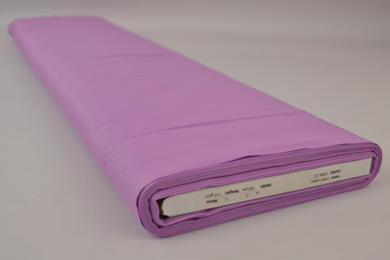 Popeline de Coton popeline de coton lilas, rouleau