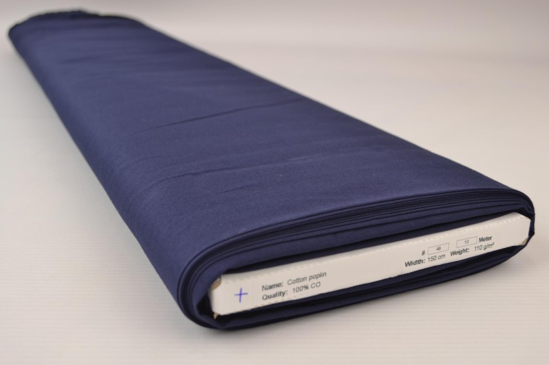Popeline de Coton popeline de coton navy, rouleau