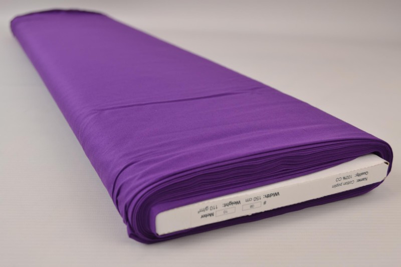 Popeline de Coton popeline de coton violet, rouleau