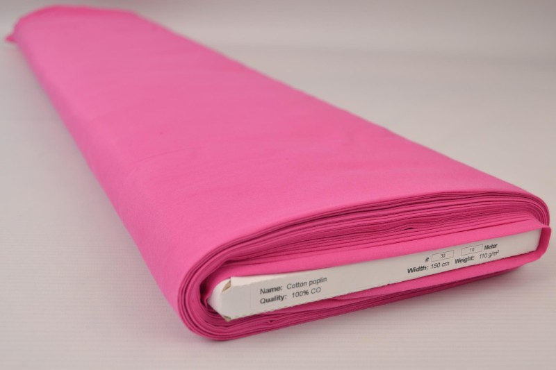 Popeline de Coton popeline de coton rose, rouleau