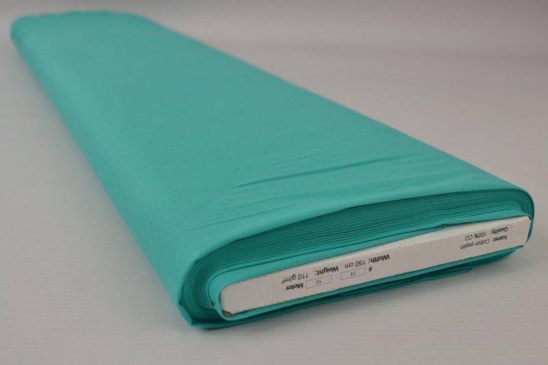 Popeline de Coton popeline de coton turquoise, rouleau