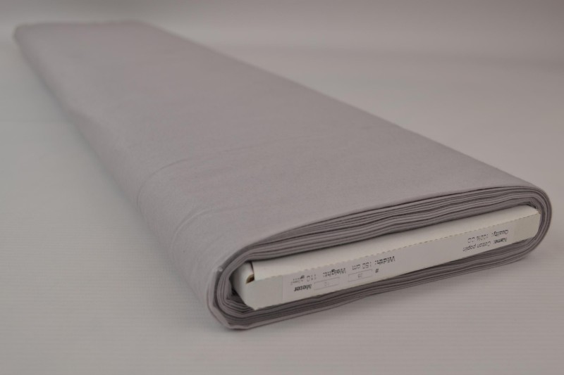 Popeline de Coton popeline de coton gris argent, rouleau