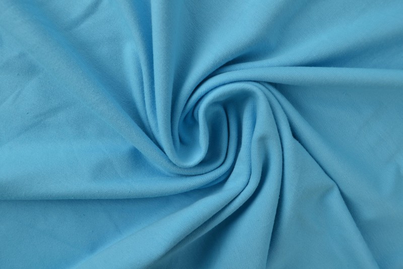 Jersey de coton bleu aqua