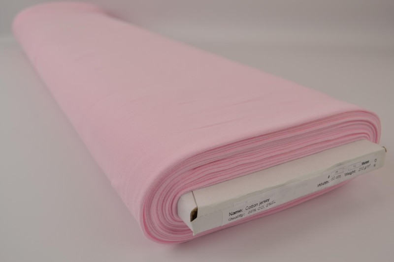 Jersey de coton rose bébé, rouleau