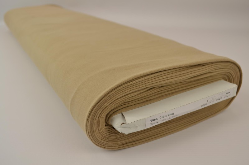 Jersey de coton beige, rouleau