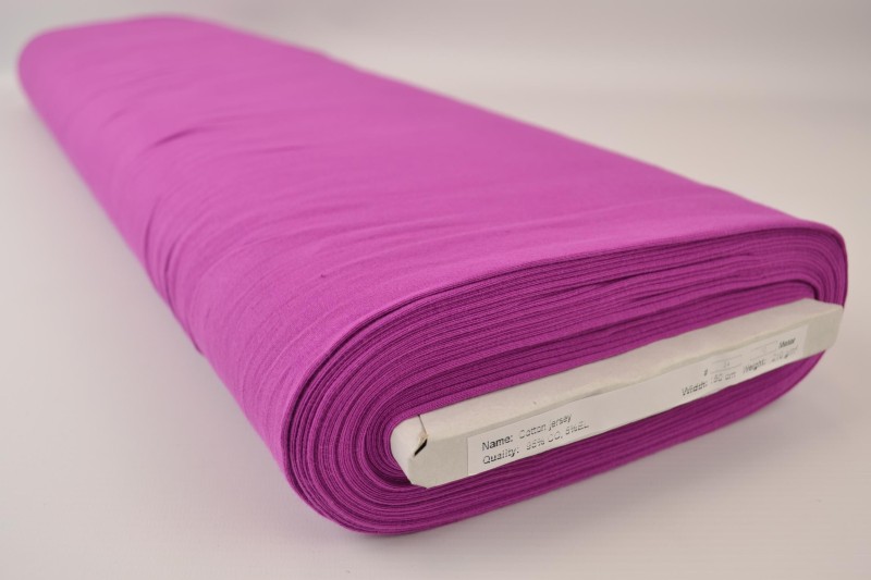 Jersey de coton cassis, rouleau