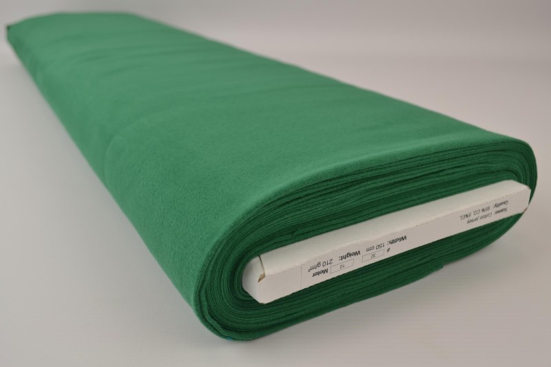 Jersey de coton vert foncé, rouleau