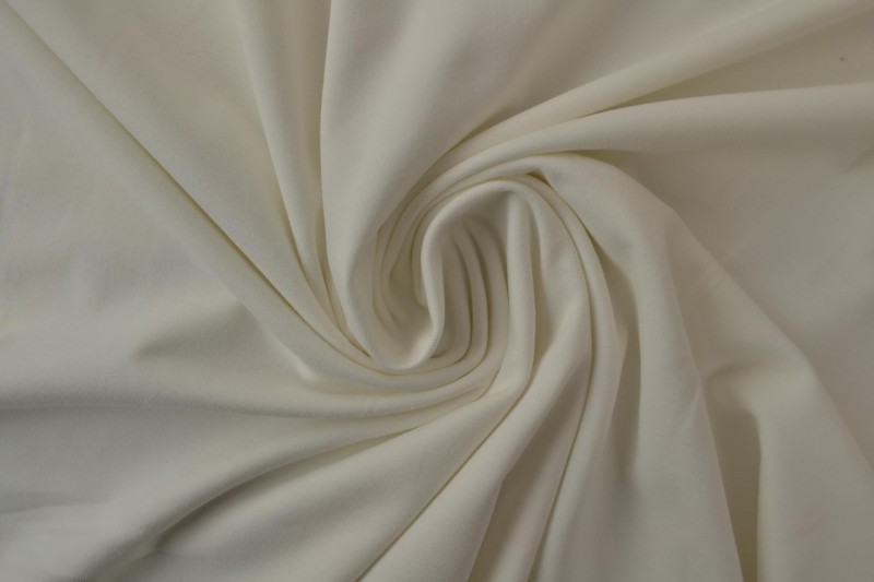 Jersey de coton blanc cassé