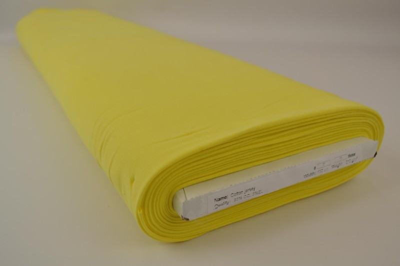 Jersey de coton jaune, rouleau