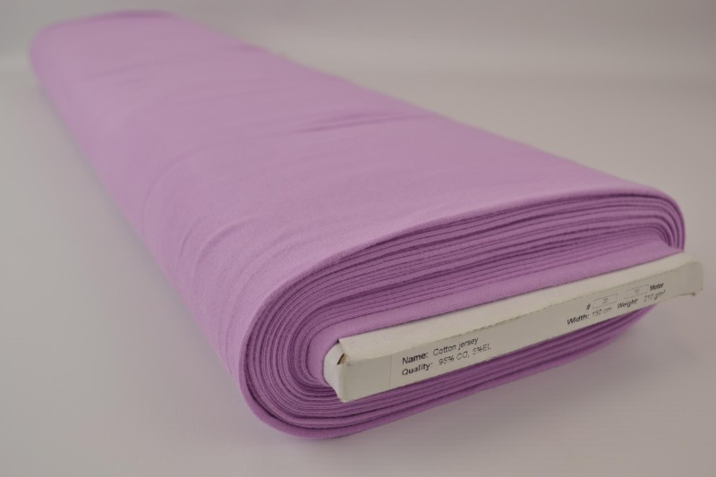 Jersey de coton lilas, rouleau