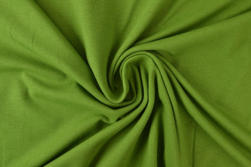 Jersey de coton vert mousse