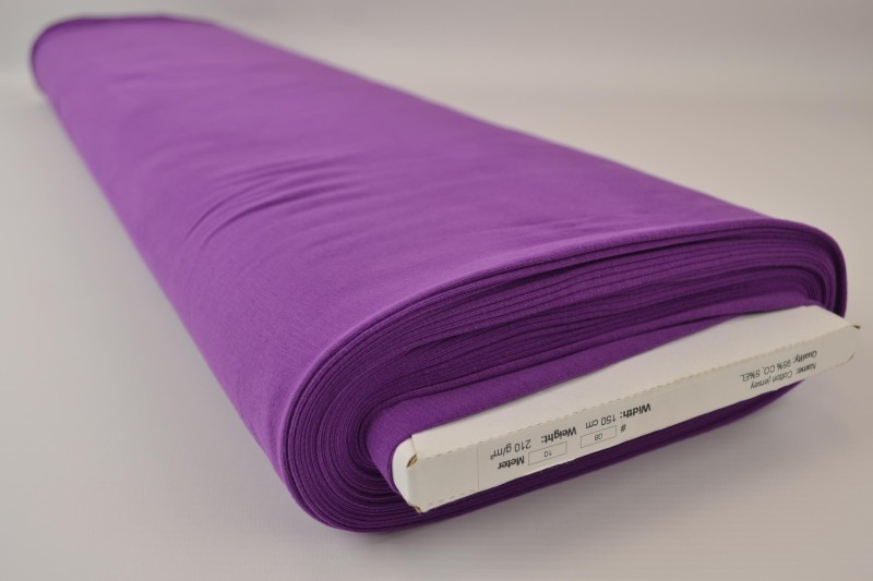 Jersey de coton violet, rouleau