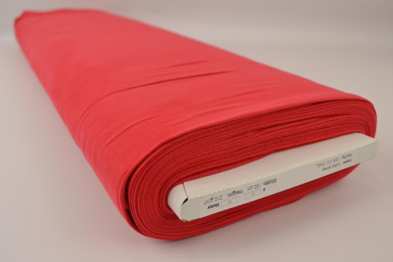 Jersey de coton rouge, rouleau