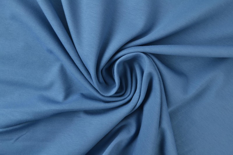 Jersey de coton bleu acier