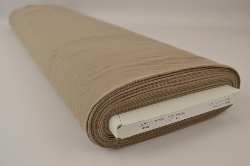 Jersey de coton taupe, rouleau