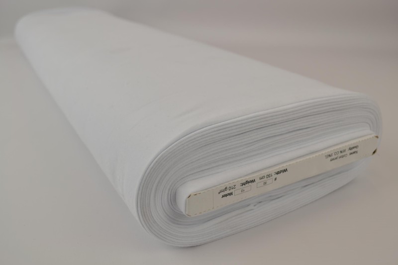 Jersey de coton blanc, rouleau