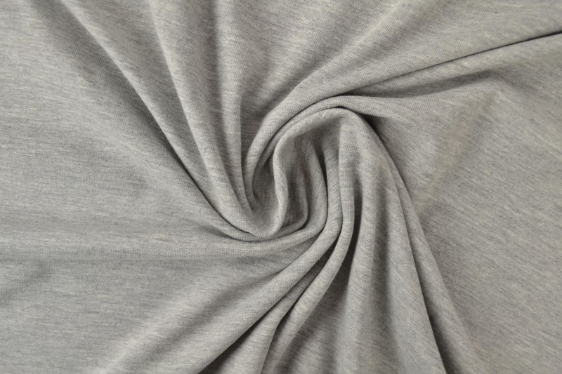 Jersey de coton gris argenté chiné