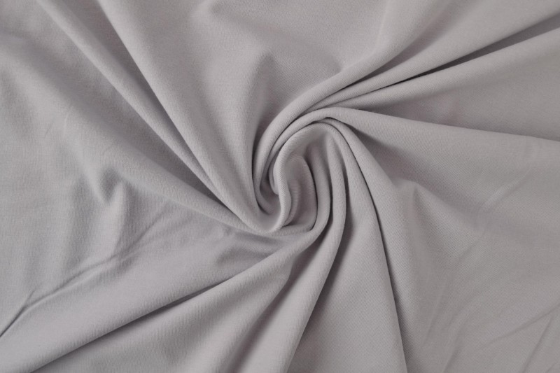 Jersey de coton gris argenté