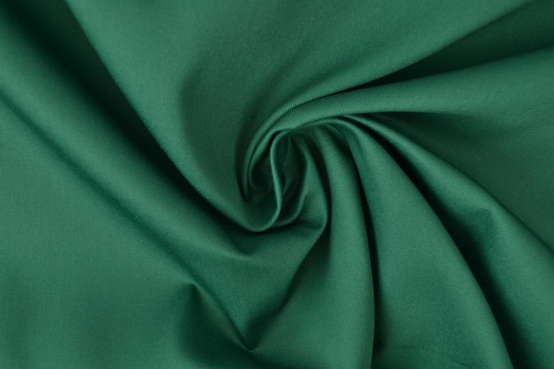 Coton sergé vert foncé