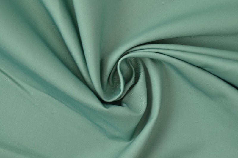 Coton sergé vert menthe