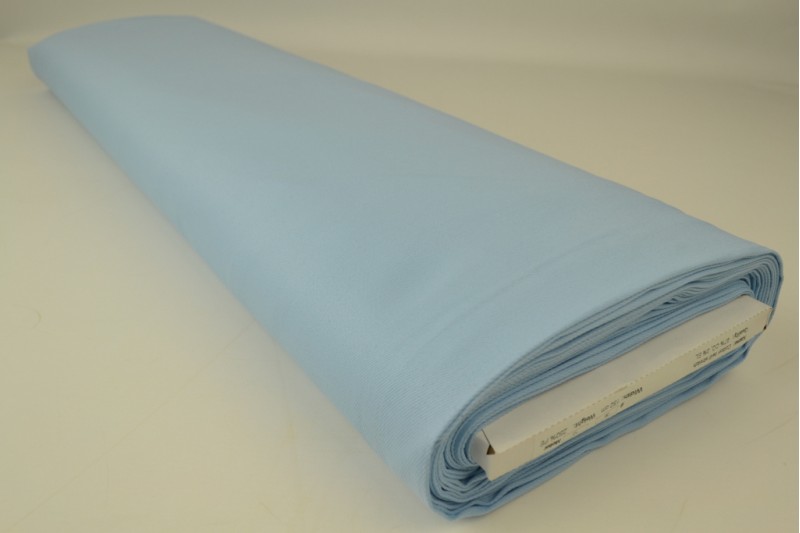 Sergé de coton Stretch bleu bébé, rouleau