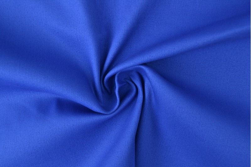 Sergé de coton Stretch bleu