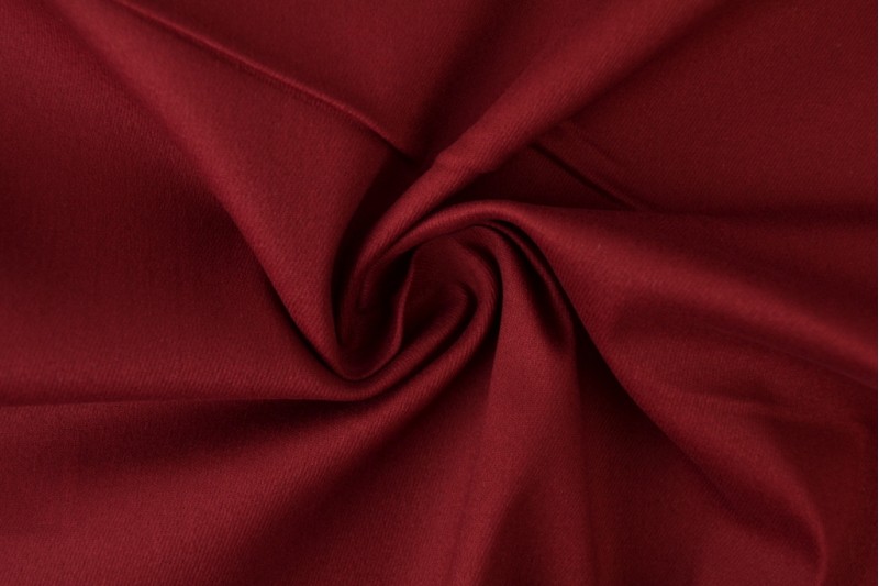 Sergé de coton Stretch bordeaux
