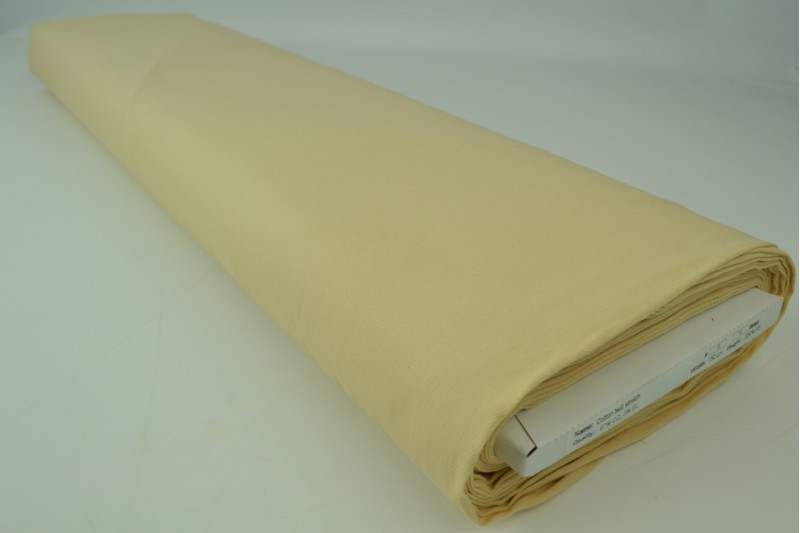 Sergé de coton Stretch champagne, rouleau