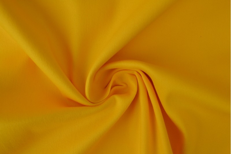 Sergé de coton Stretch jaune