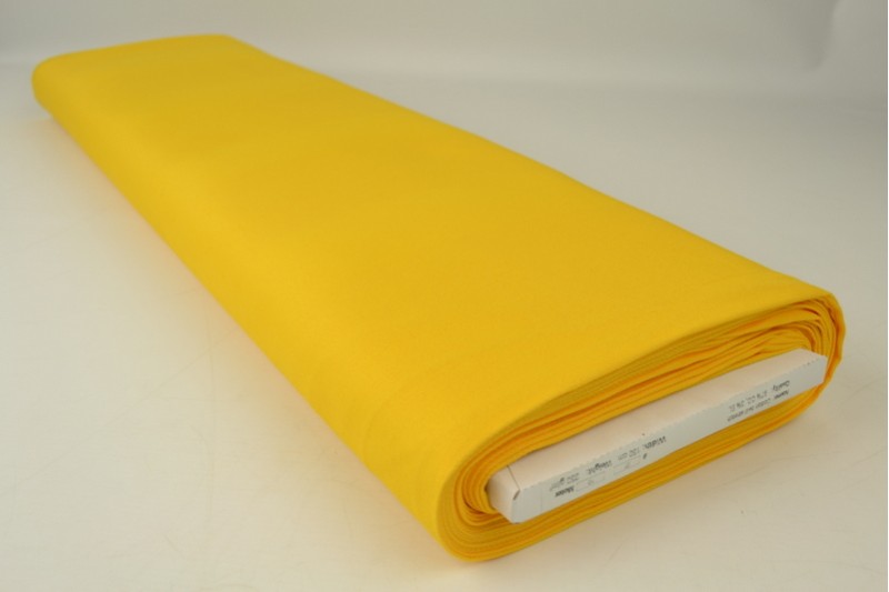 Sergé de coton Stretch jaune, rouleau