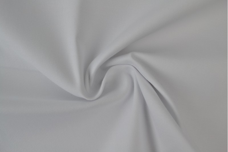 Sergé de coton Stretch blanc