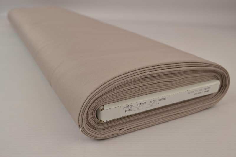 Coton sergé taupe, rouleau
