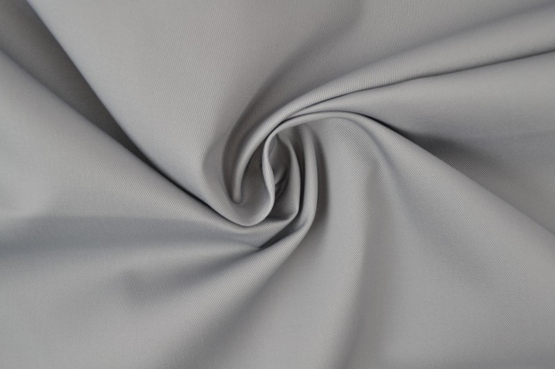 Coton sergé gris argenté