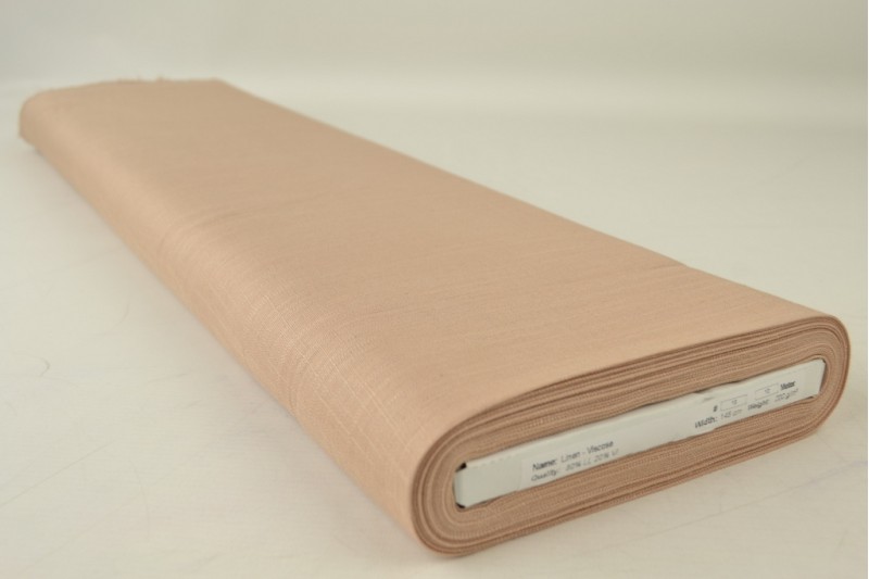 Lin Viscose rose poudré, rouleau
