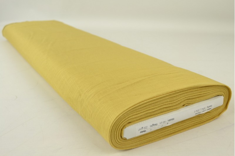 Lin Viscose jaune ocre, rouleau