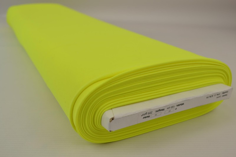 Lycra jaune fluo, rouleau