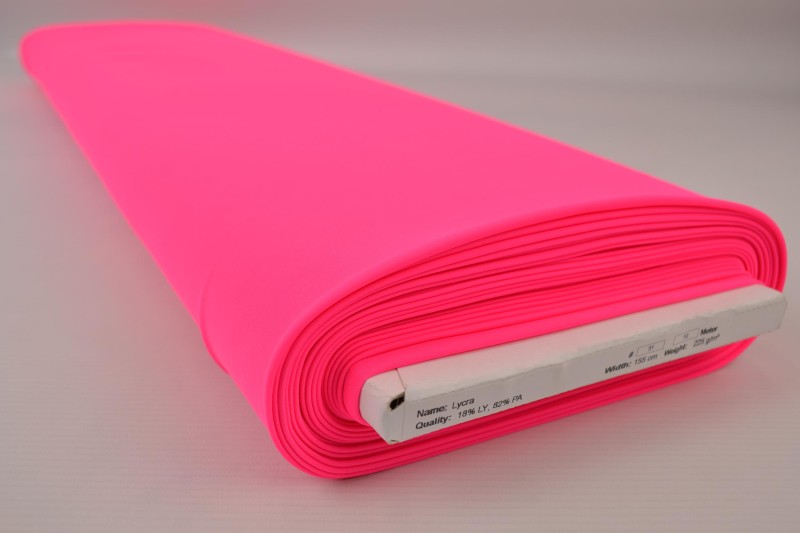 Lycra rose fluo, rouleau