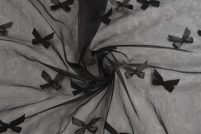 Mesh Bowknot noir