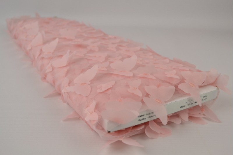 Mesh Butterfly vieux rose, rouleau
