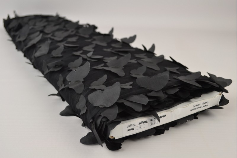 Mesh Butterfly noir, rouleau