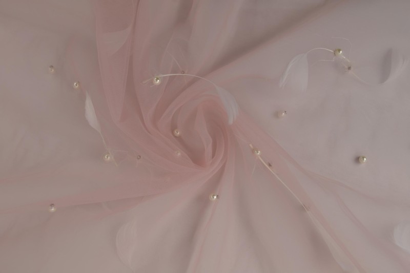 Mesh Plumes et Perles mesh plumes & perles vieux rose