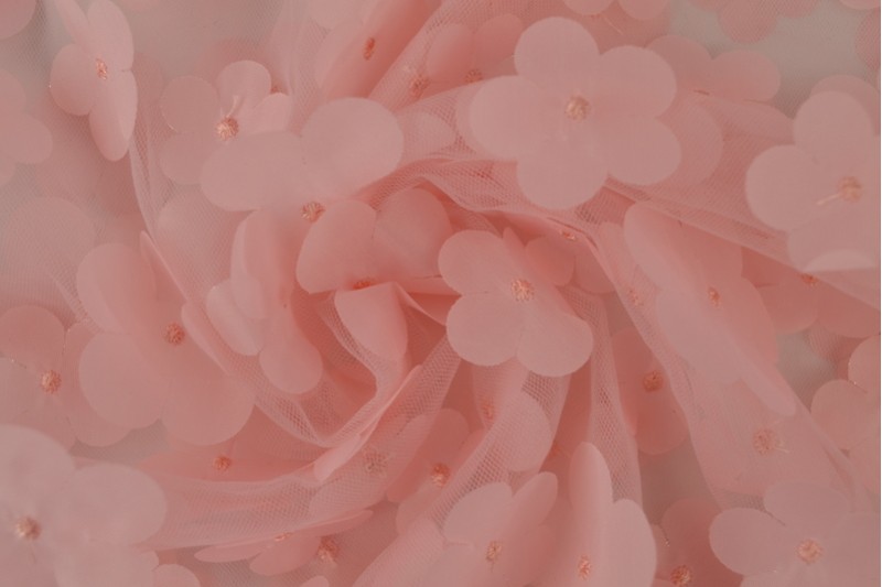 Mesh Flower vieux rose