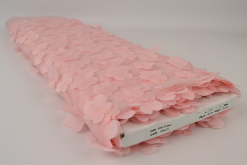 Mesh Flower vieux rose, rouleau