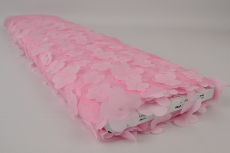 Mesh Flower rose, rouleau