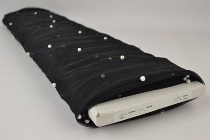 Mesh Pearls noir, rouleau