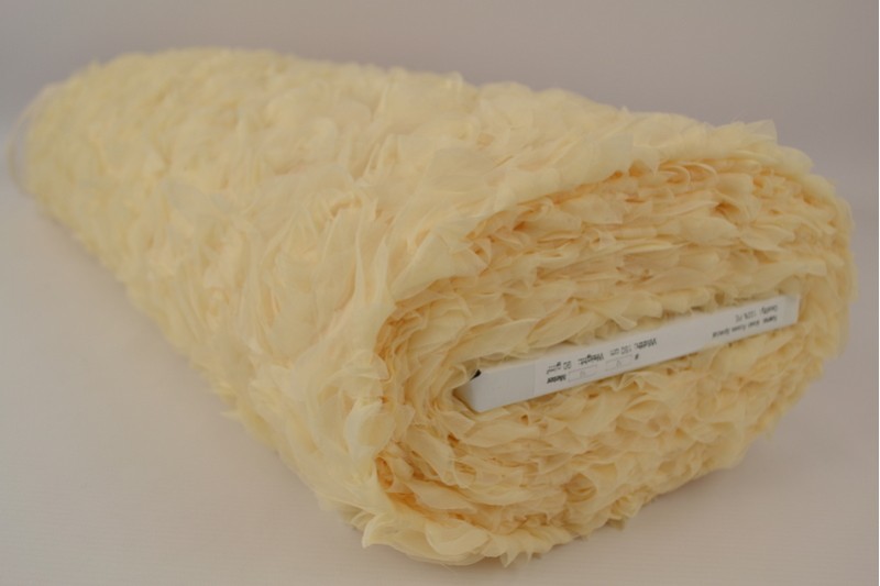 Mesh Roses Special beige, rouleau