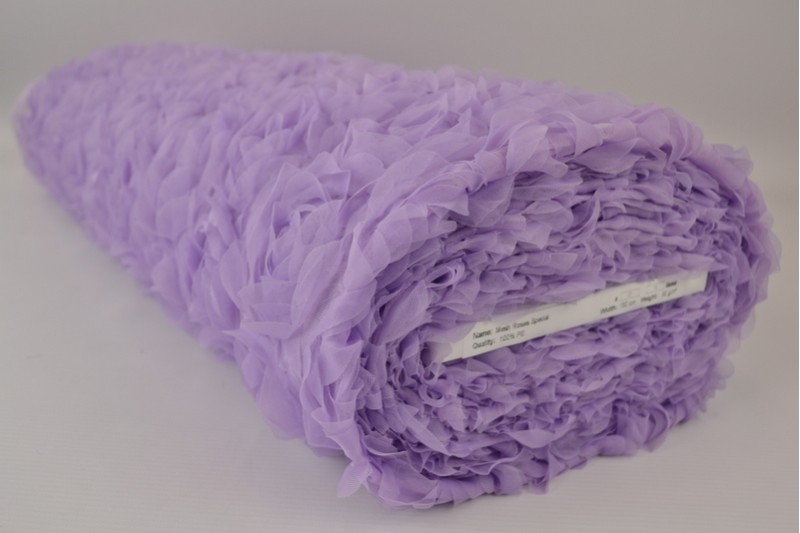 Mesh Roses Special lavande, rouleau