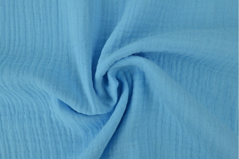Mousseline (hydrophile) bleu aqua