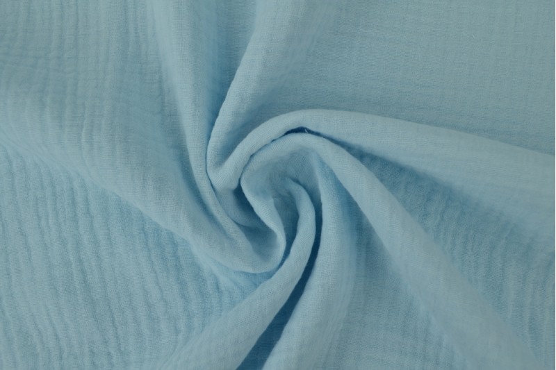 Mousseline (hydrophile) bleu bébé